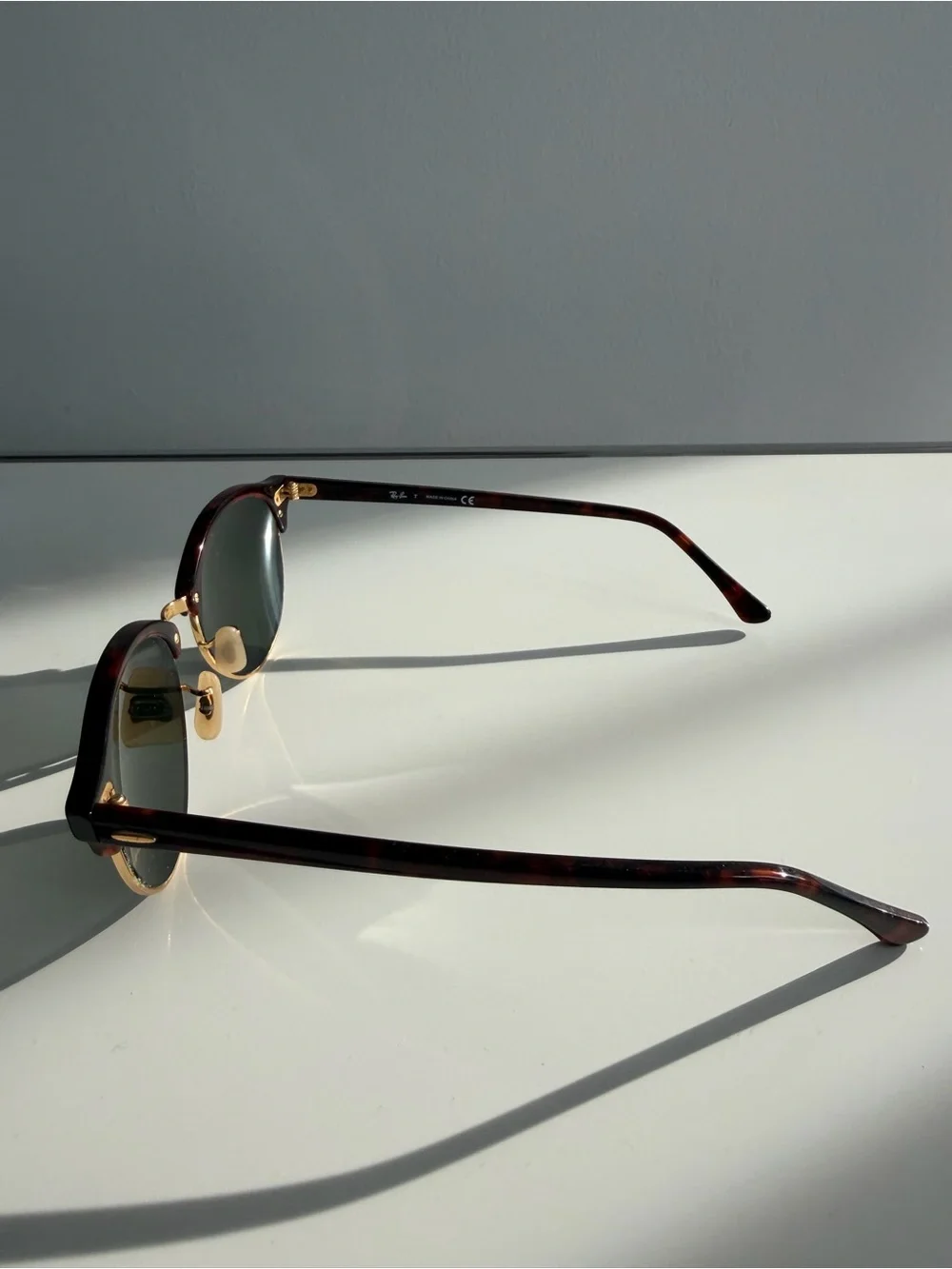 Ray Ban Clubround Sunglasses Havana Frame Green Lenses